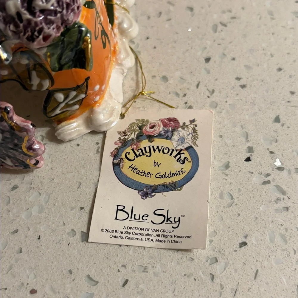 Blue Sky Clayworks Orange and Purple November Birthday Celebration Cake